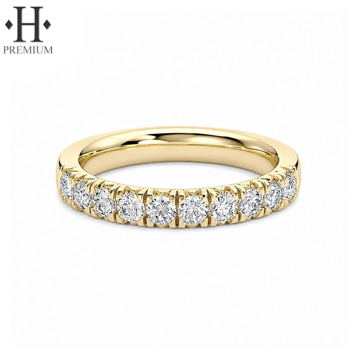 0.50ctw Premium Natural Diamond French Cut Pavé Ring 3.0mm