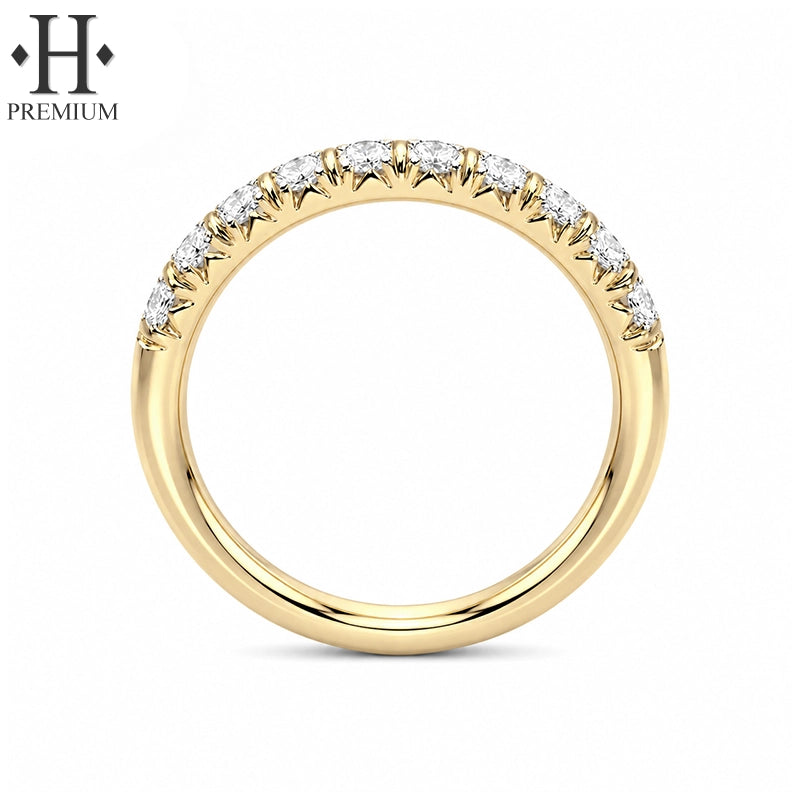 0.50ctw Premium Natural Diamond French Cut Pavé Ring 3.0mm