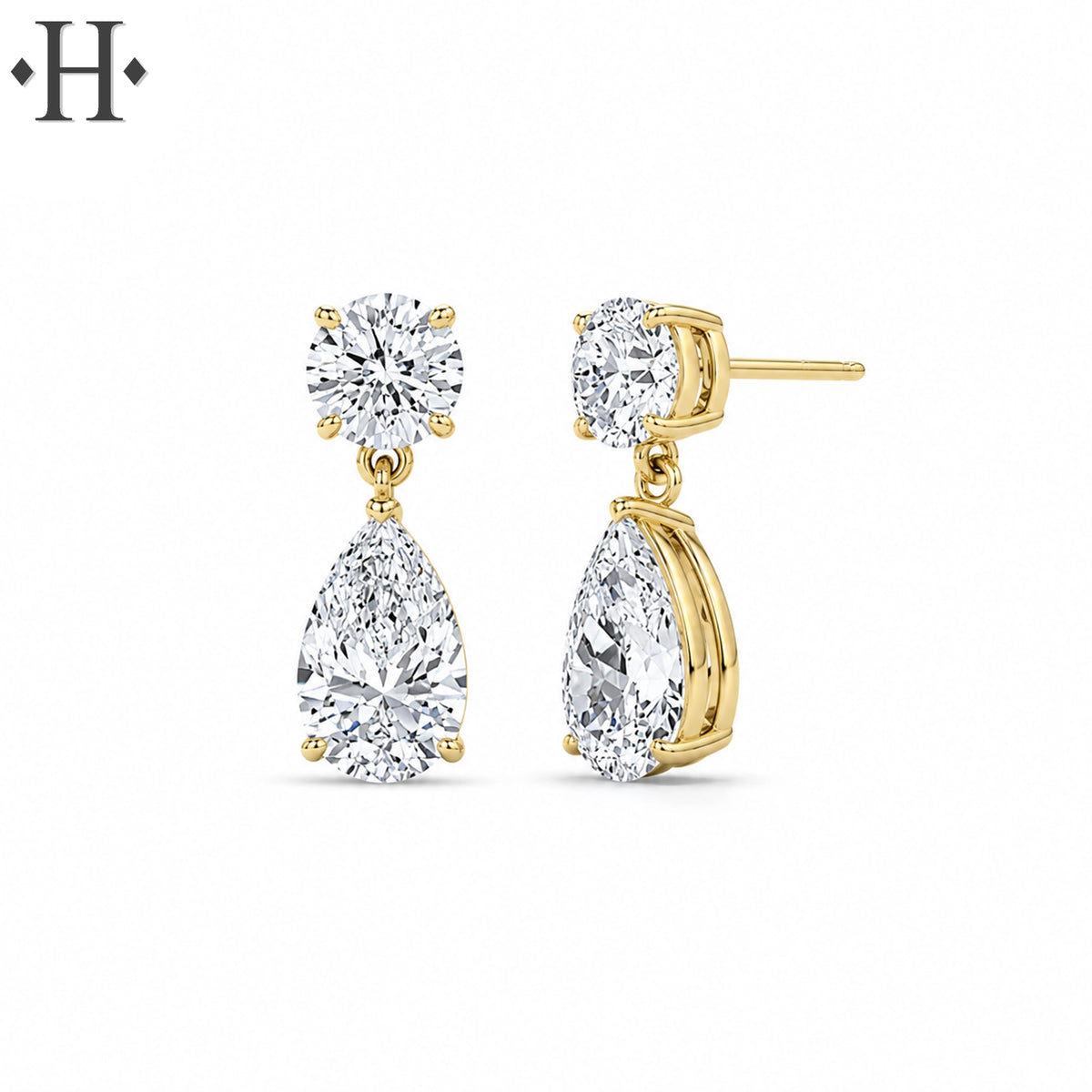 2.50ctw Lab Grown Drop Diamond Earrings