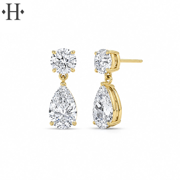2.50ctw Lab Grown Drop Diamond Earrings