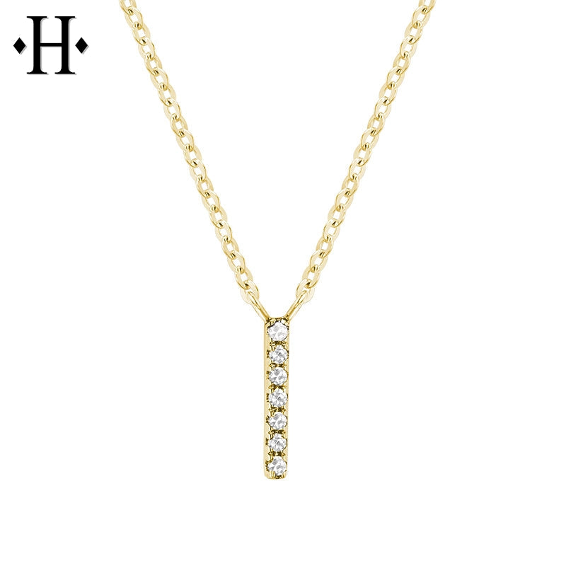 10kt Natural Diamond Initial Pendants
