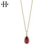 Lab Grown Ruby & Diamond Necklace