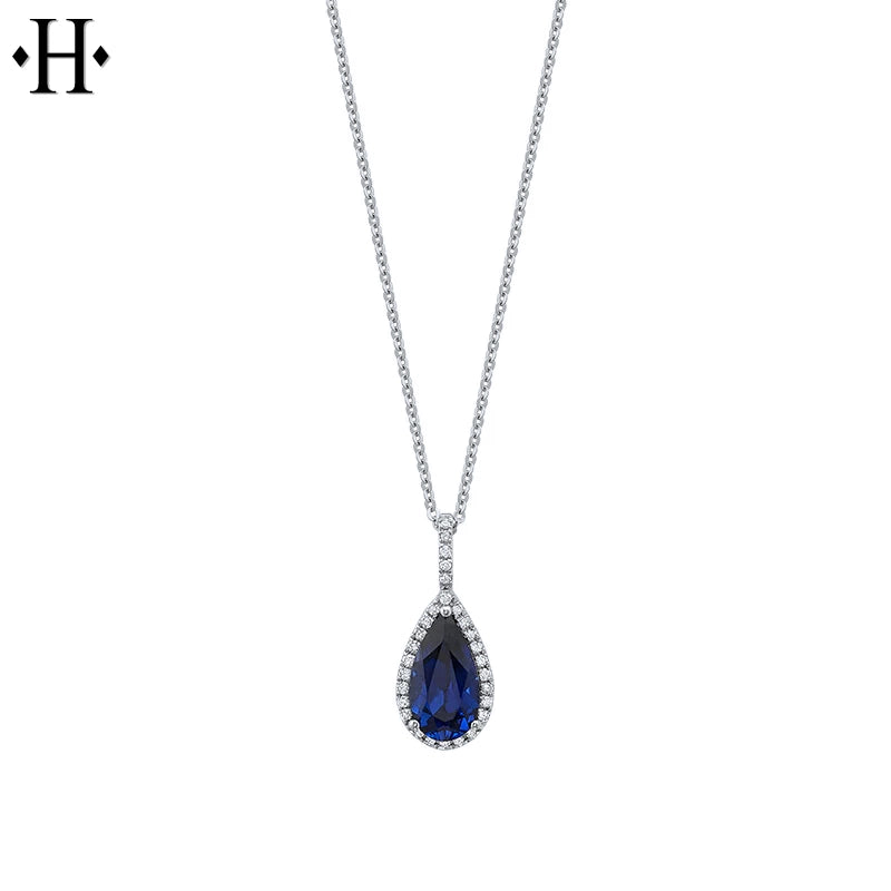 Lab Grown Sapphire & Diamond Necklace