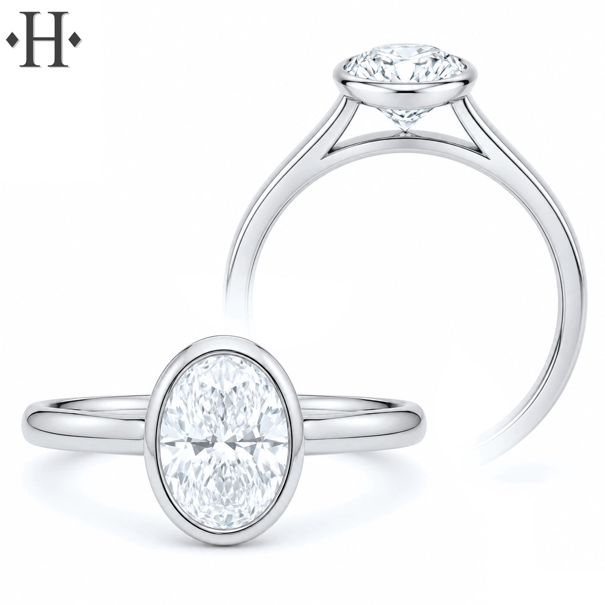 1.50ctr Oval Cut Lab Grown Diamond Ring