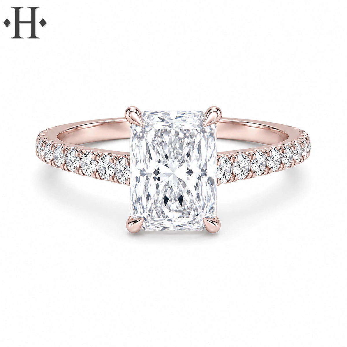 1.00ctr-2.50ctr Radiant Cut Lab Grown Diamond Ring Tailor Made