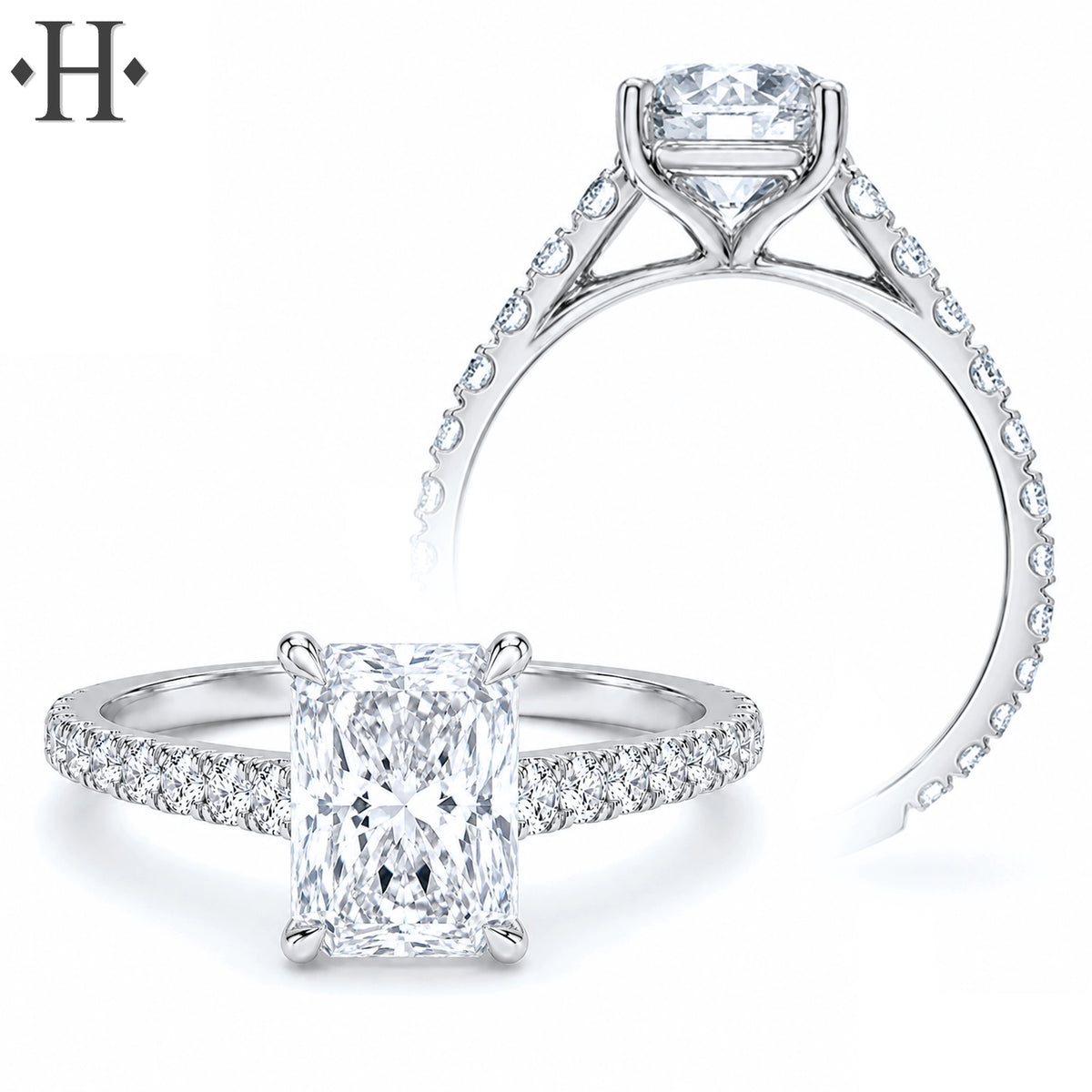 2.00ctw Radiant Cut Lab Grown Diamond Ring