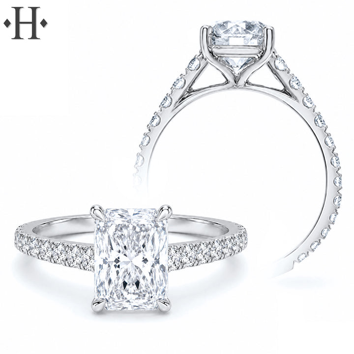 2.00cts Radiant Cut Lab Grown Diamond Ring
