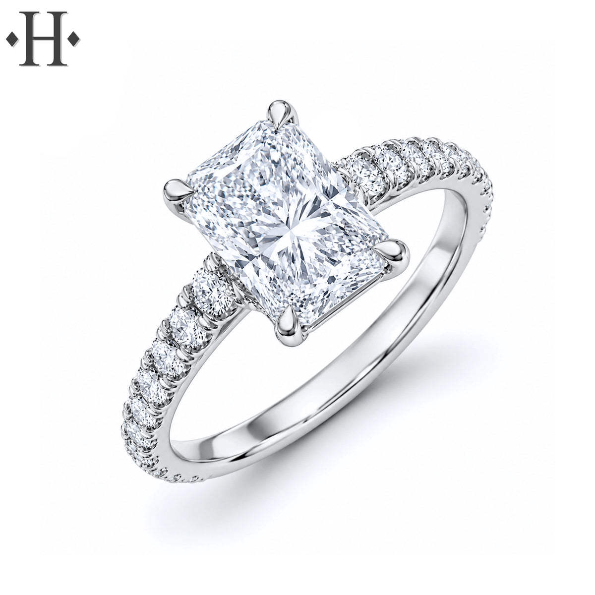 2.00ctw Radiant Cut Lab Grown Diamond Ring