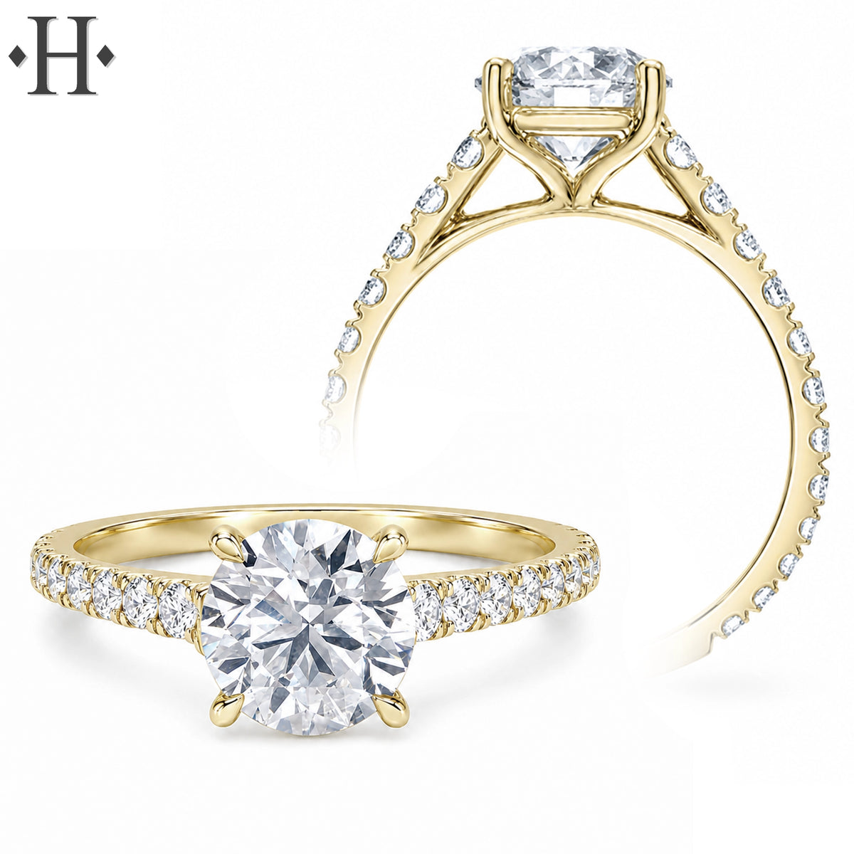 2.00ctw Round Cut Lab Grown Diamond Ring