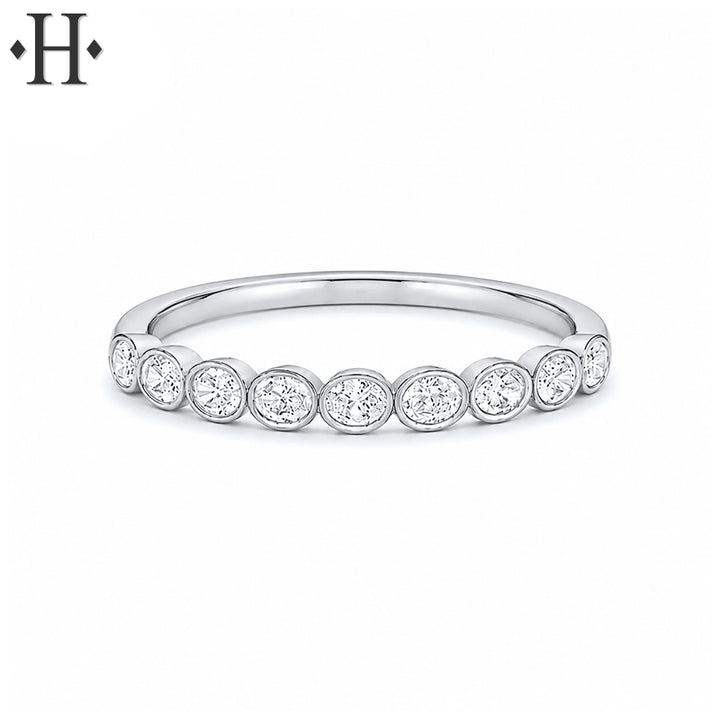 0.36ctw Natural Oval Diamond Ring 2.2mm