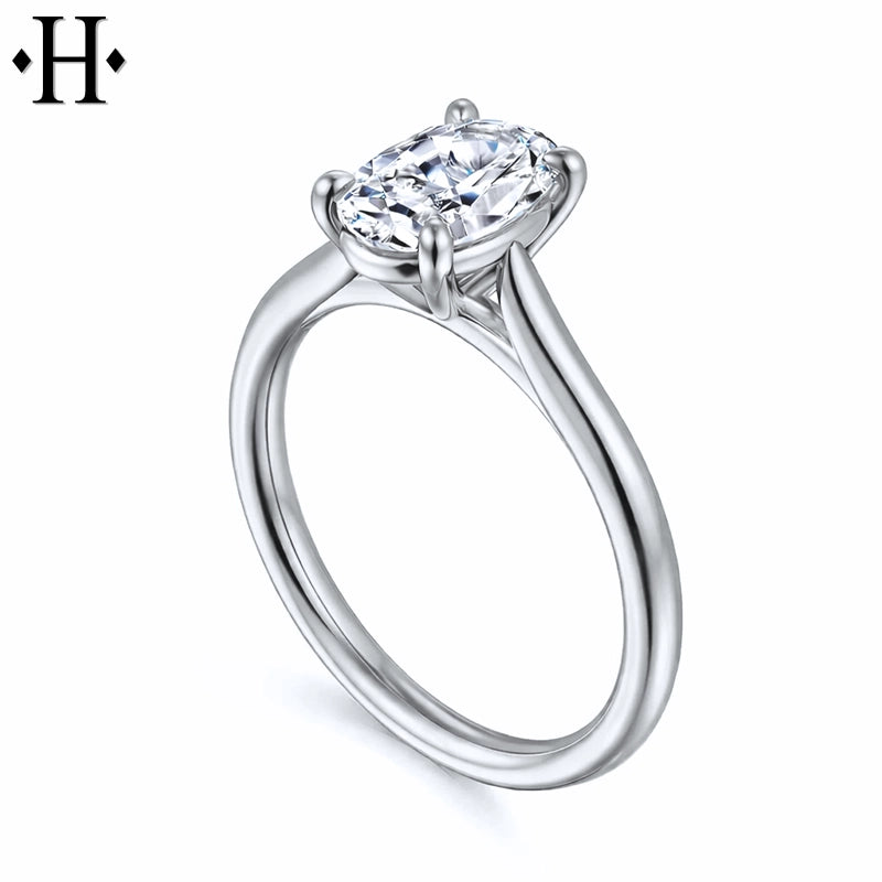 0.75ctr-1.25ctr Oval Cut Natural Diamond Ring Tailor Made