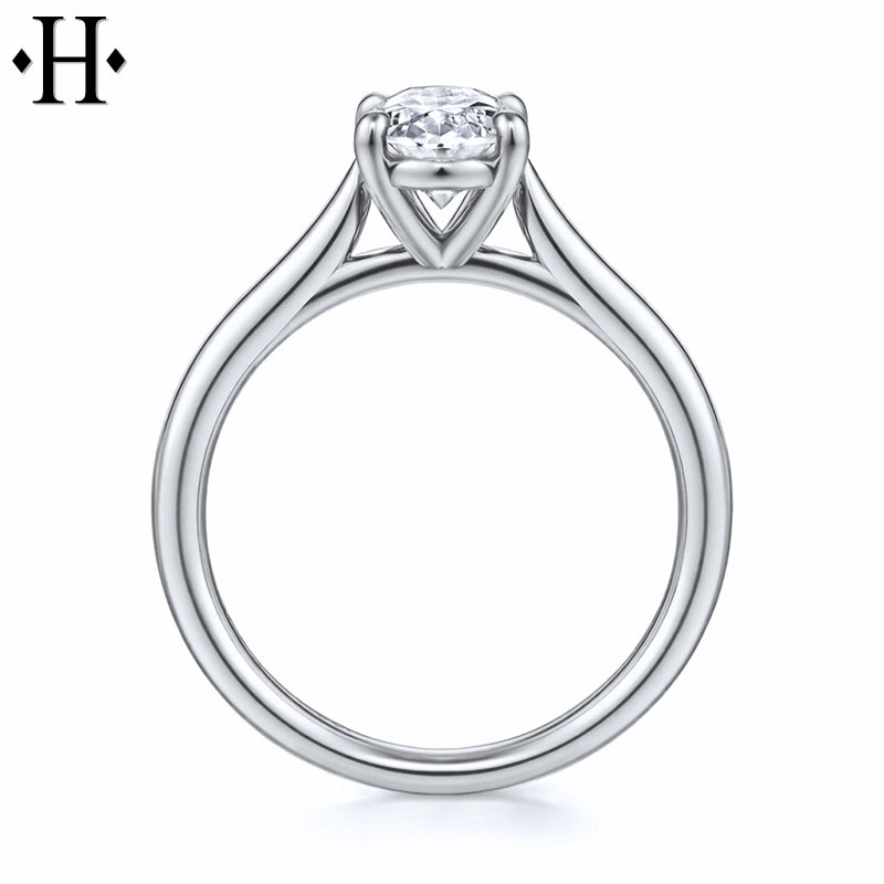 0.75ctr-1.25ctr Oval Cut Natural Diamond Ring Tailor Made