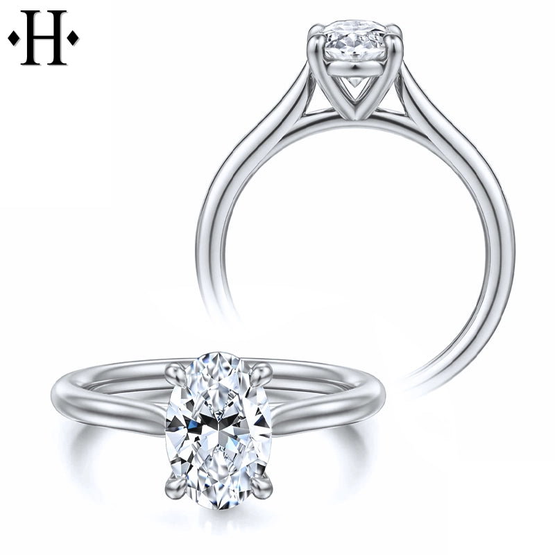 0.75ctr-1.25ctr Oval Cut Natural Diamond Ring Tailor Made