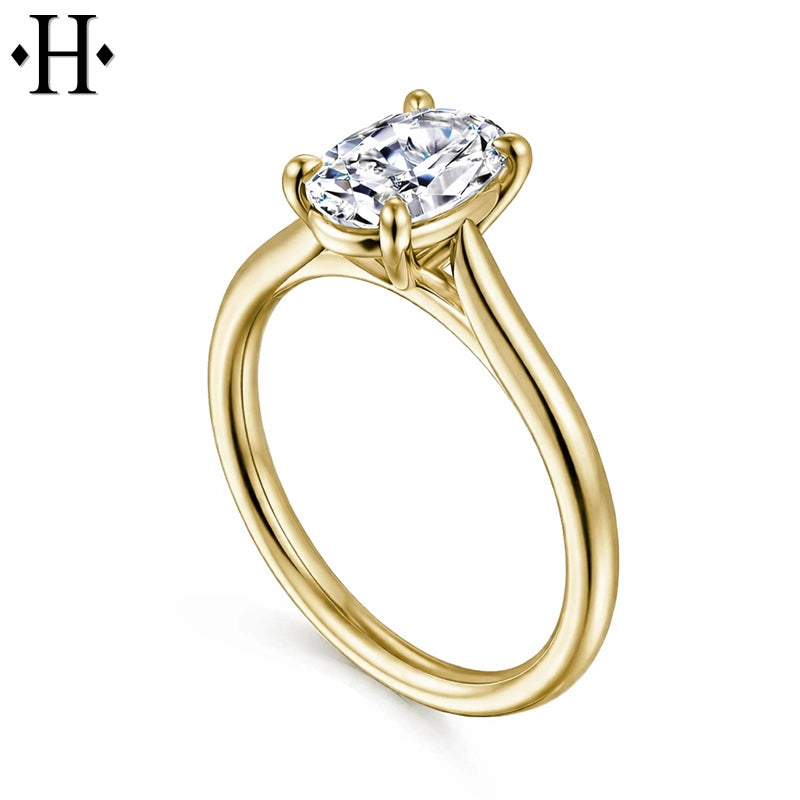 0.75ctr-1.25ctr Oval Cut Natural Diamond Ring Tailor Made