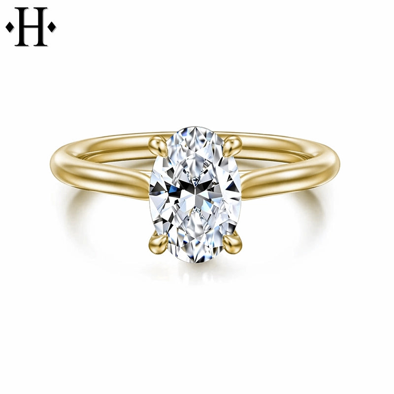 0.75ctr-1.25ctr Oval Cut Natural Diamond Ring Tailor Made