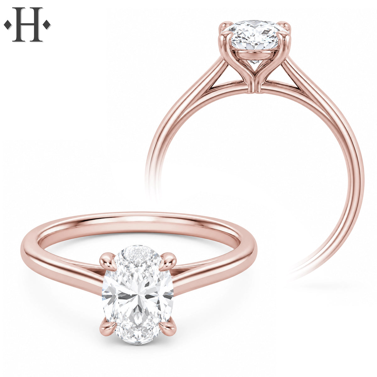 1.07ctw Oval Cut Lab Grown Diamond Ring