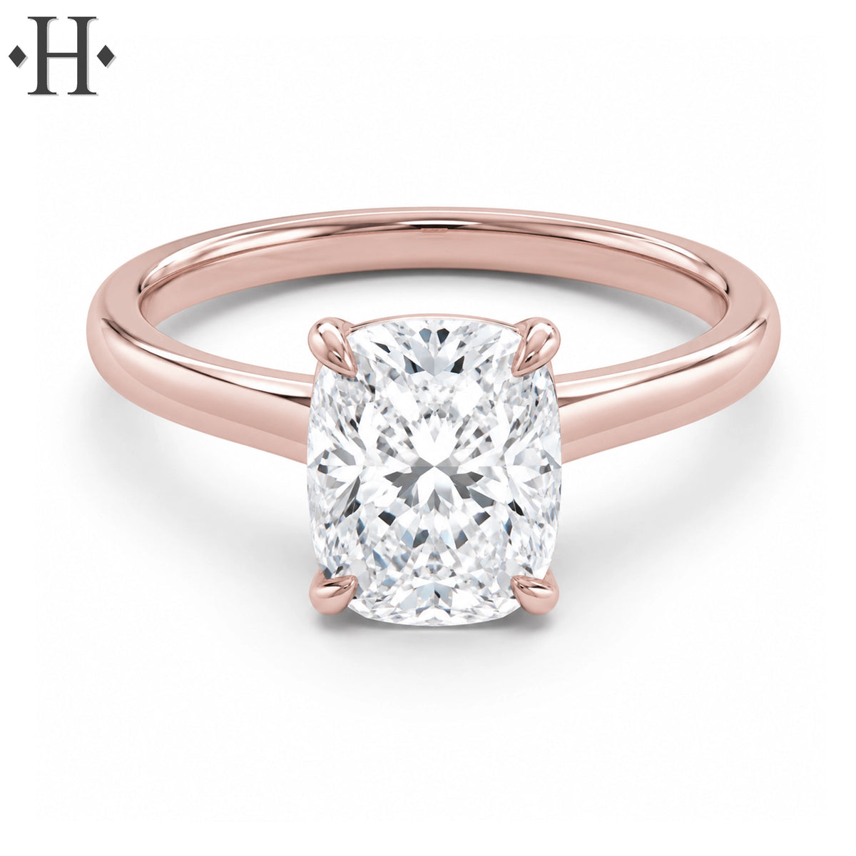 1.00ctr-3.00ctr Elongated Cushion Cut Lab Grown Diamond Ring Tailor Made