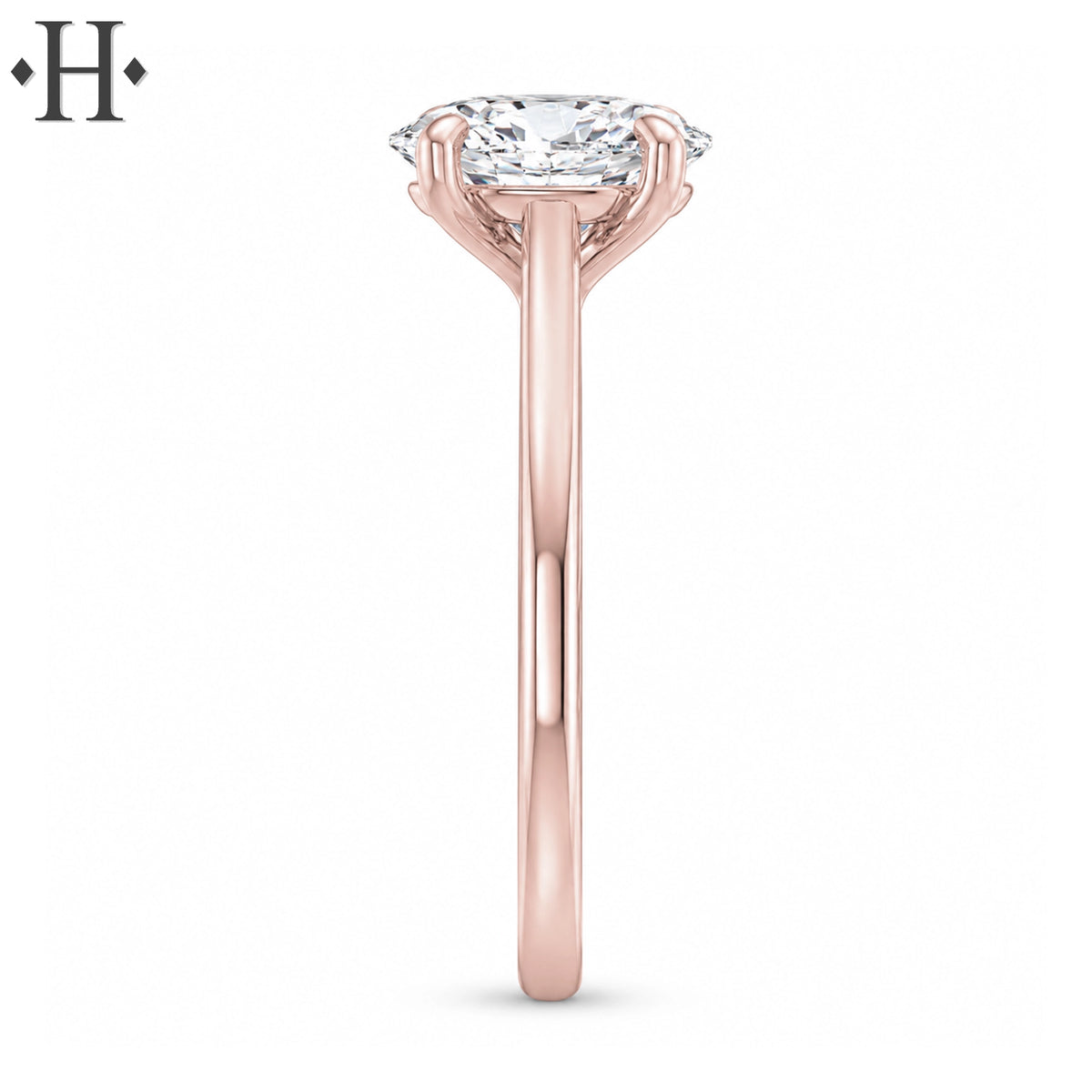 1.00ctr-3.00ctr Oval Cut Lab Grown Diamond Ring Tailor Made