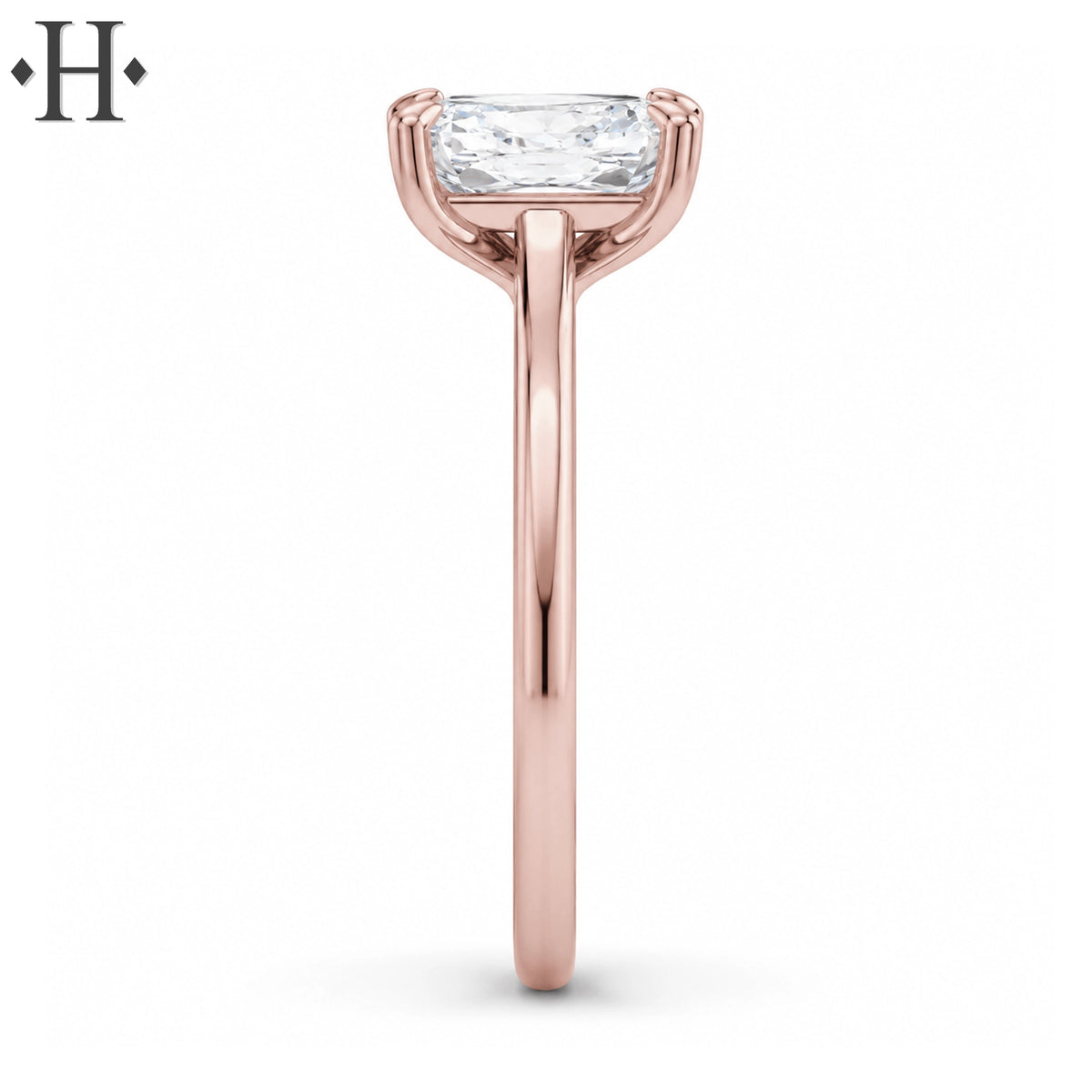 1.00ctr-3.00ctr Elongated Cushion Cut Lab Grown Diamond Ring Tailor Made