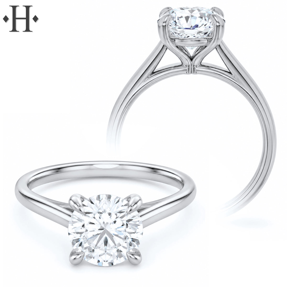 2.06ctw Round Cut Lab Grown Diamond Ring