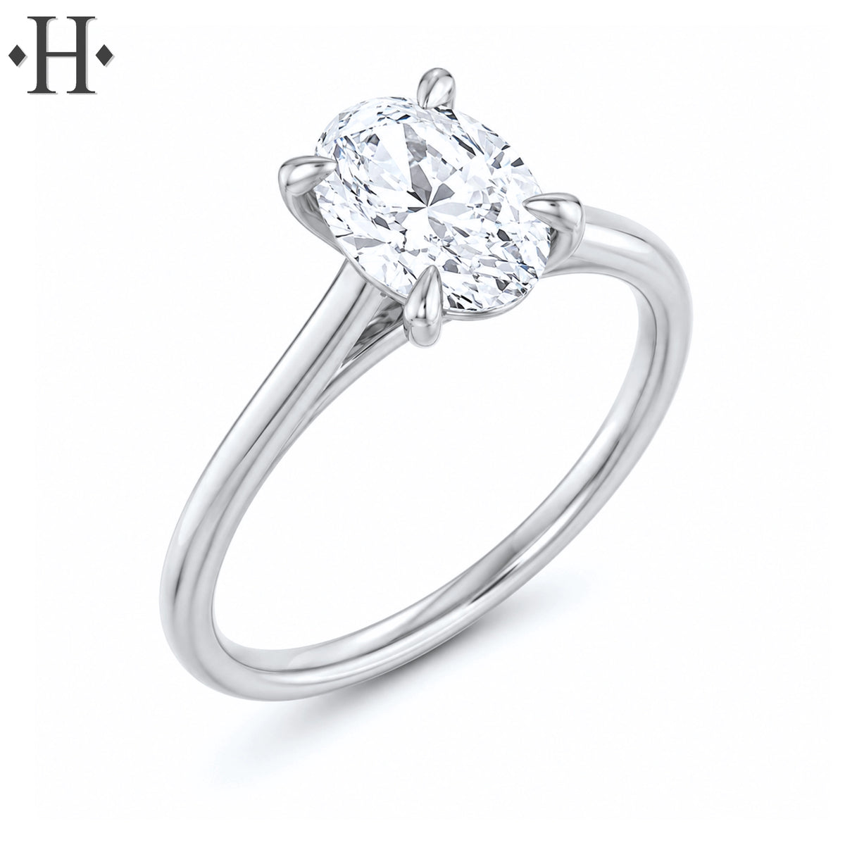 1.10ctw Oval Cut Lab Grown Diamond Ring