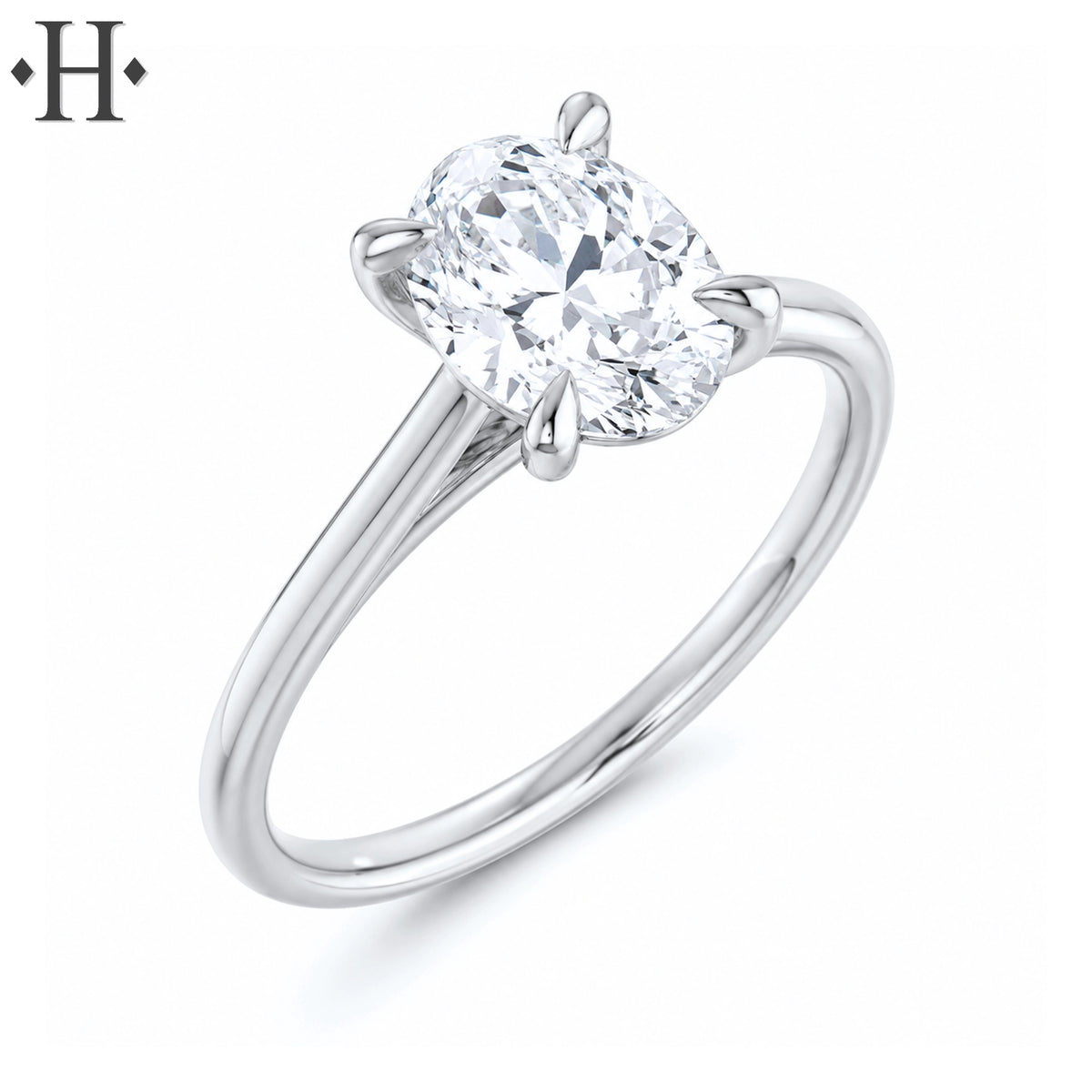 2.00ctw Oval Cut Lab Grown Diamond Ring