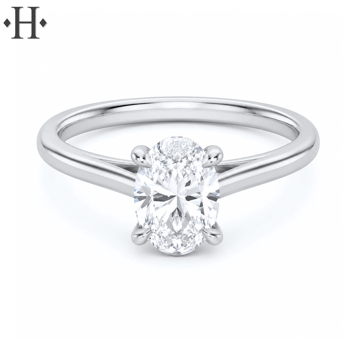 1.10ctw Oval Cut Lab Grown Diamond Ring