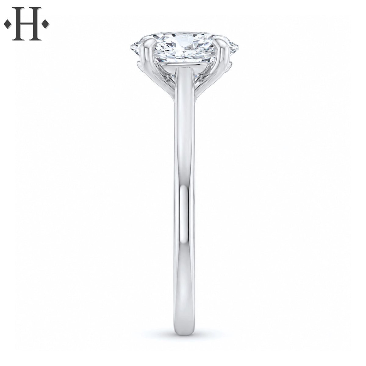1.00ctr-3.00ctr Oval Cut Lab Grown Diamond Ring Tailor Made