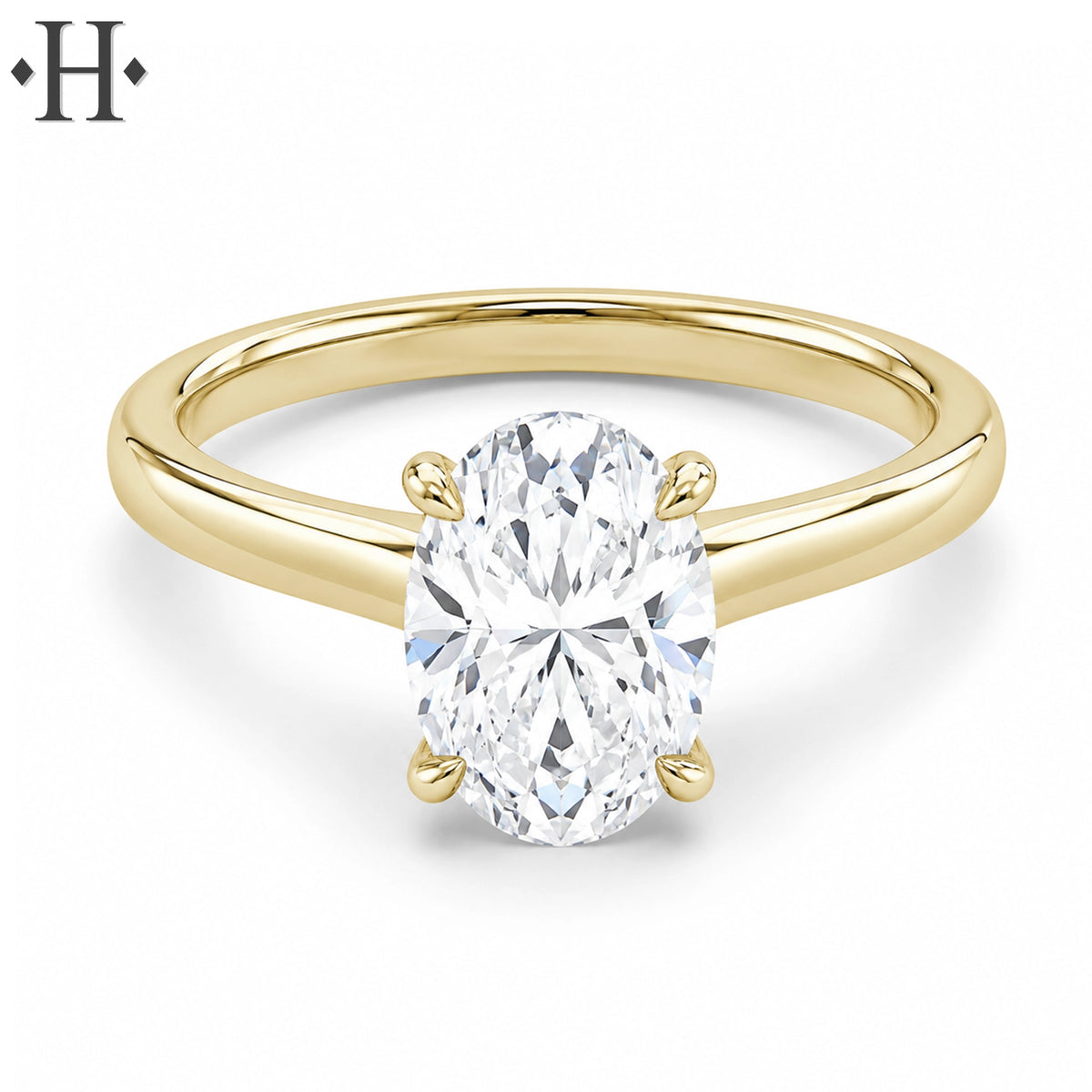 1.00ctr-3.00ctr Oval Cut Lab Grown Diamond Ring Tailor Made