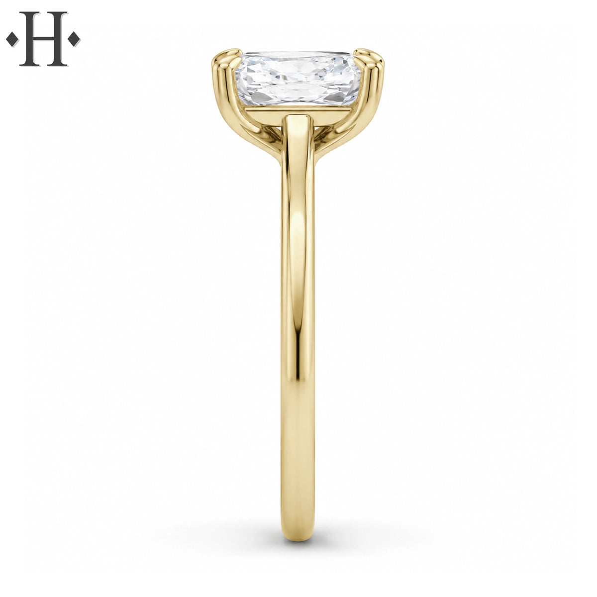 1.00ctr-3.00ctr Elongated Cushion Cut Lab Grown Diamond Ring Tailor Made