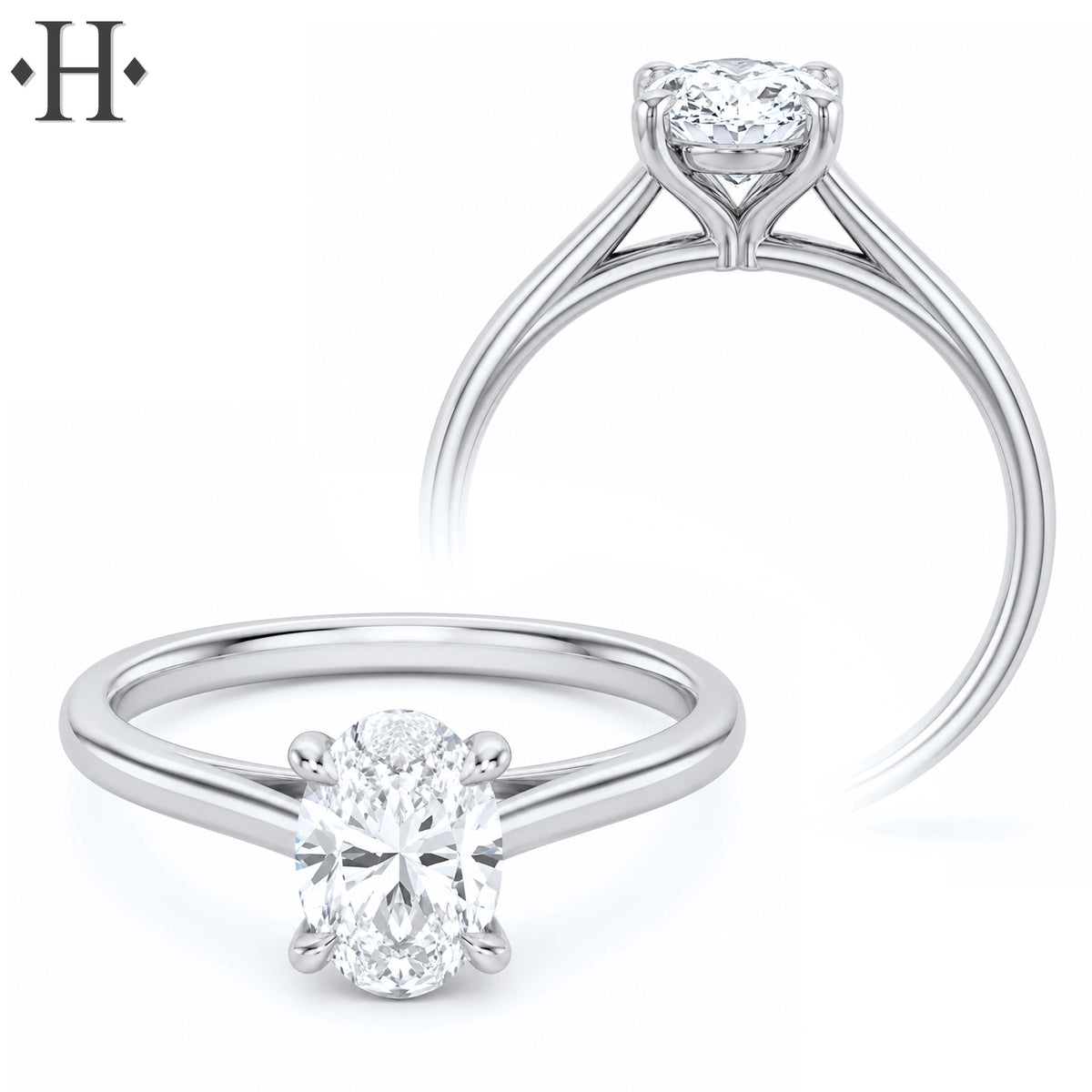 1.10ctw Oval Cut Lab Grown Diamond Ring