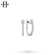 Diamond Hoop Earrings 12mm