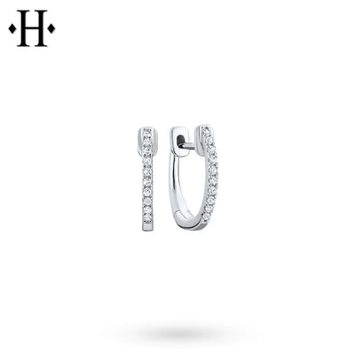 Diamond Hoop Earrings 12mm