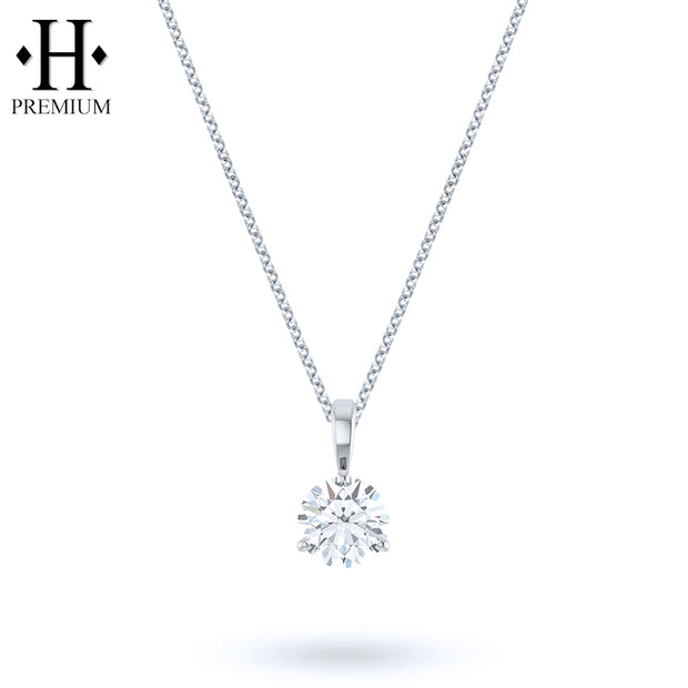 18kt 0.70ct Premium Round Cut Diamond Necklace