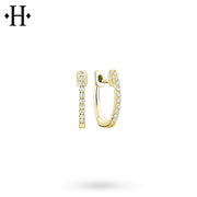 Diamond Hoop Earrings 12mm
