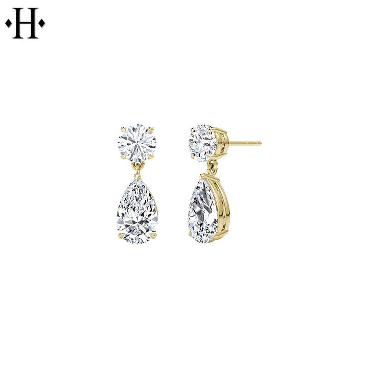 0.75ctw Lab Grown Drop Diamond Earrings