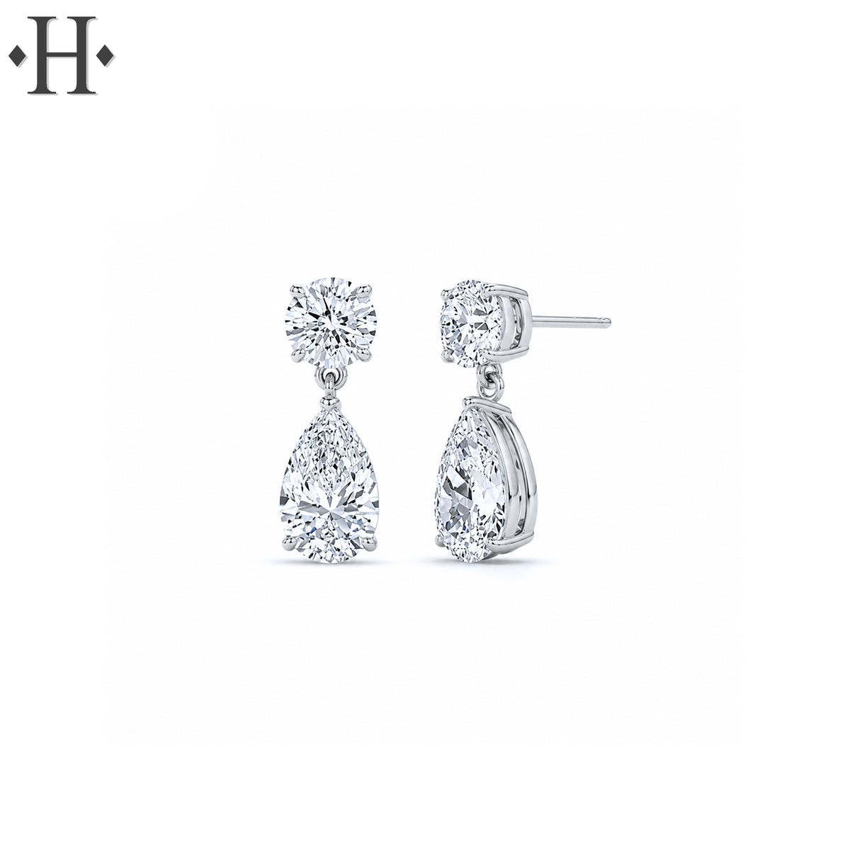 0.75ctw Lab Grown Drop Diamond Earrings