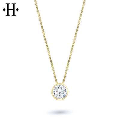 0.70ct Round Cut Lab Grown Diamond Necklace