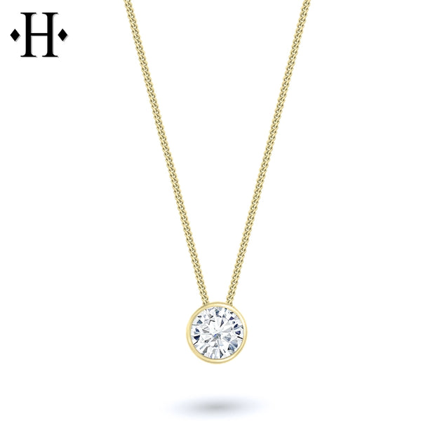 0.70ct Round Cut Lab Grown Diamond Necklace