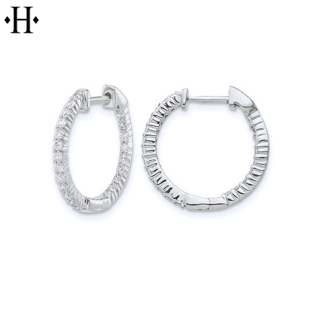 0.50cts Inside-Out Lab Grown Diamond Hoop Earrings