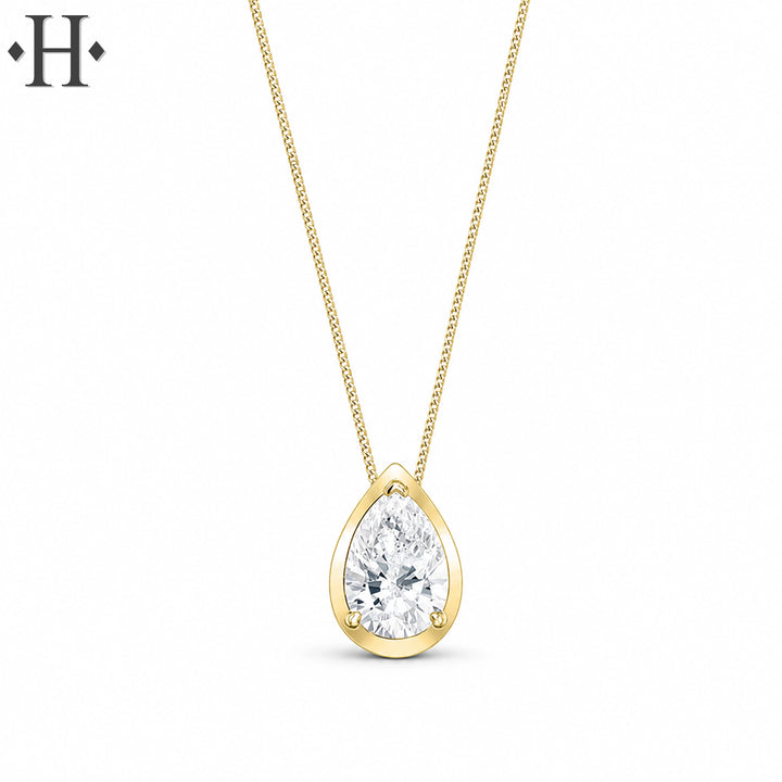 0.50ctw Lab Grown Pear Cut Diamond Necklace
