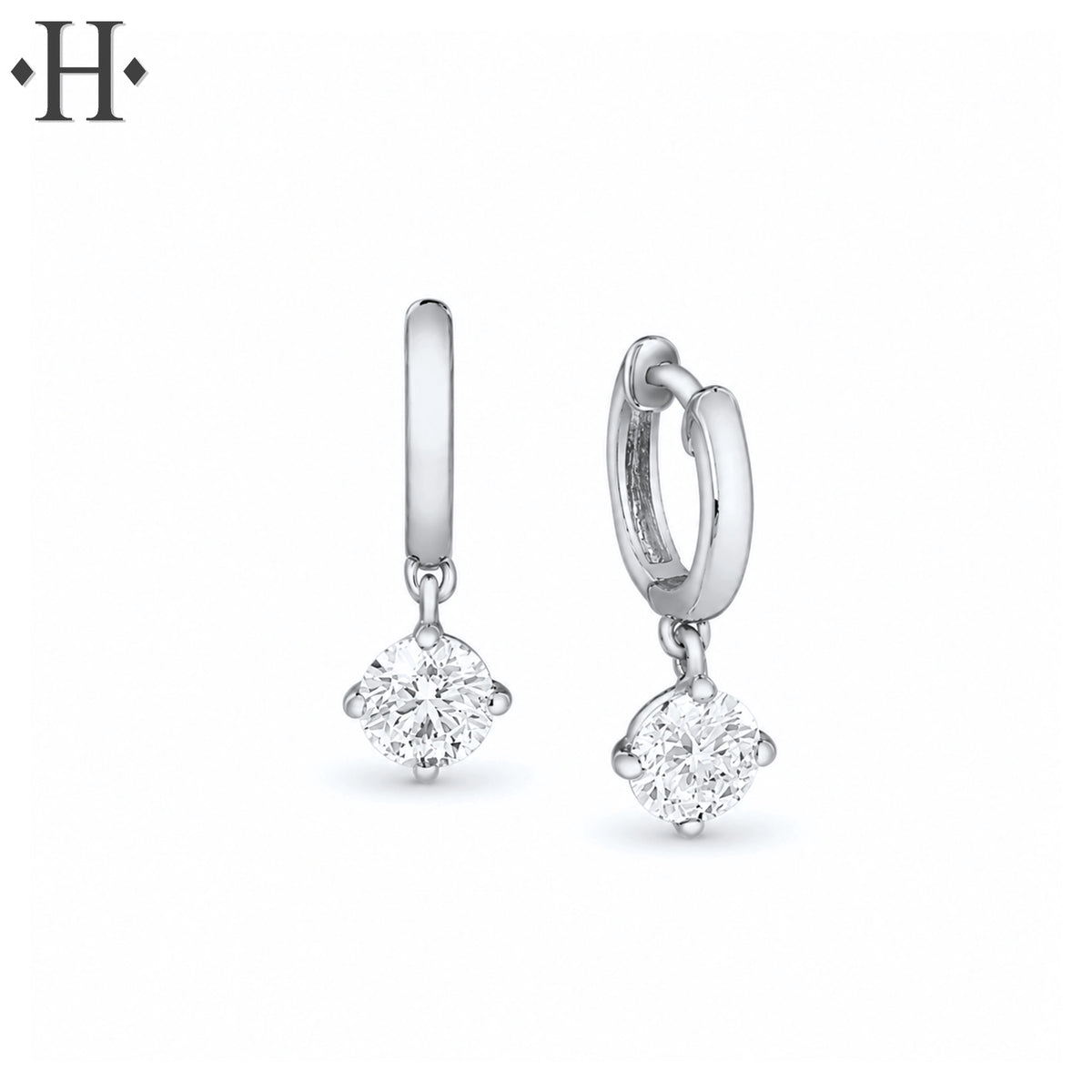 1.00cts Lab Grown Diamond Drop Earrings