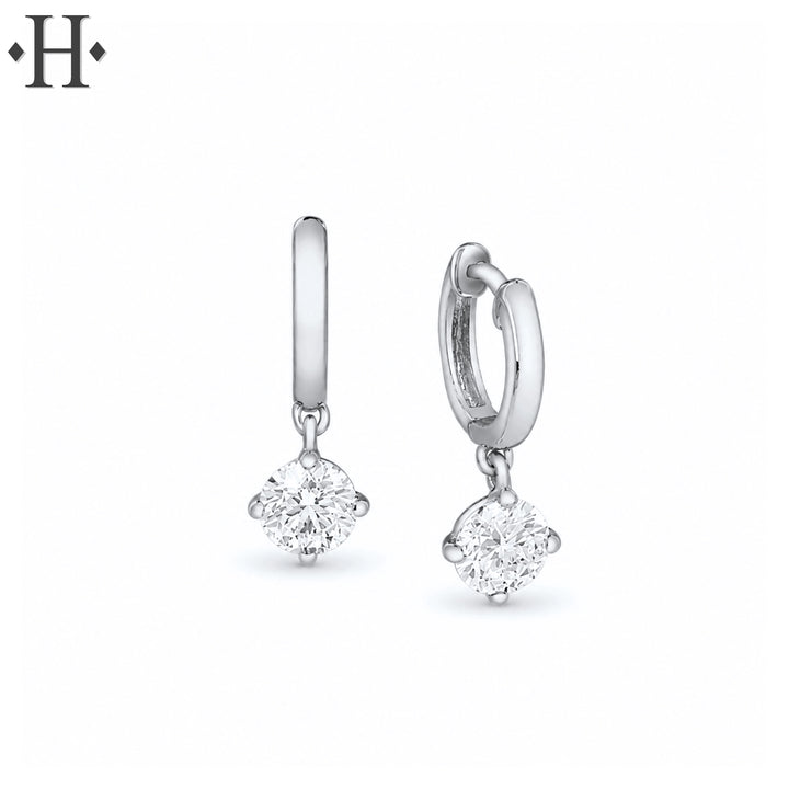 1.00cts Lab Grown Diamond Drop Earrings