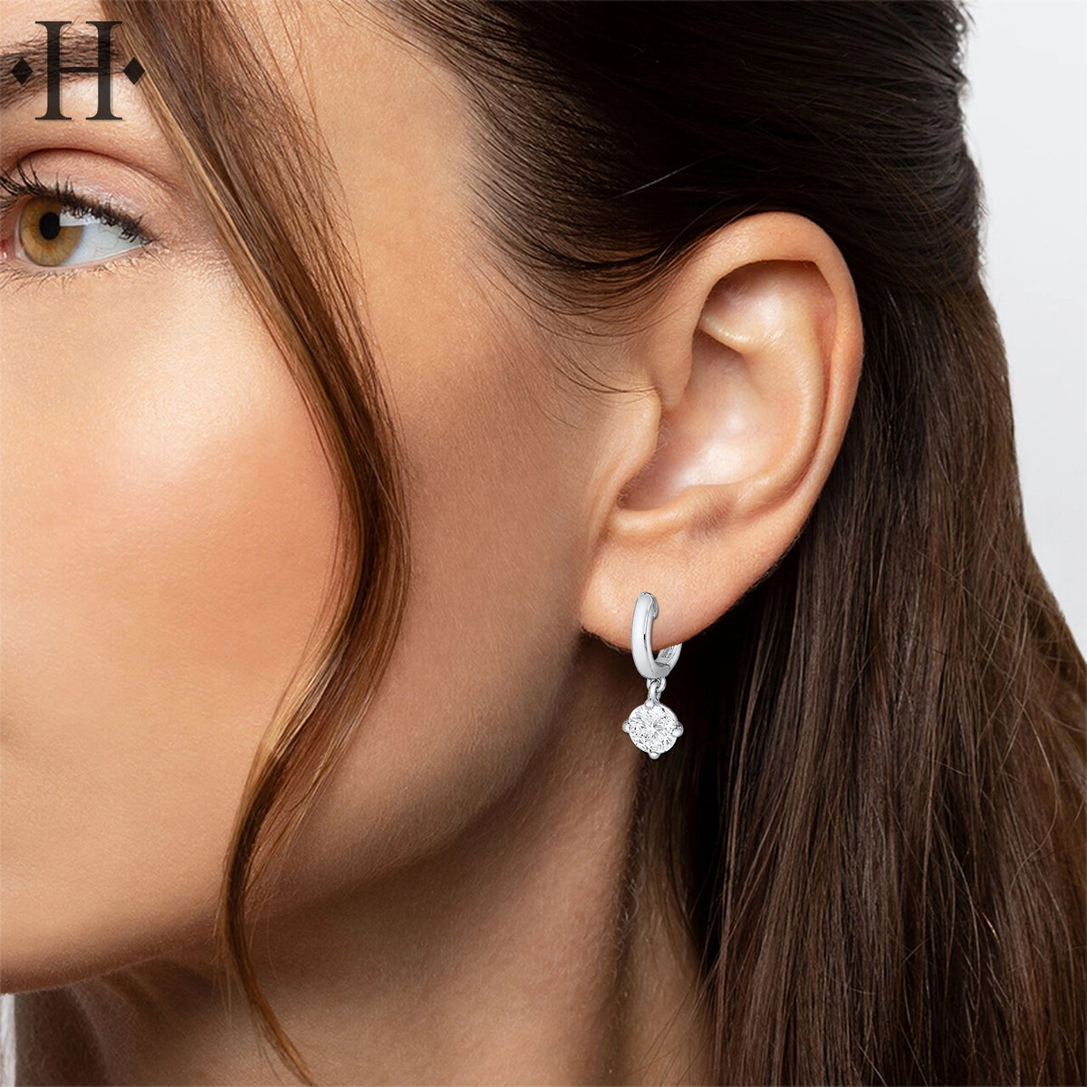 1.00cts Lab Grown Diamond Drop Earrings