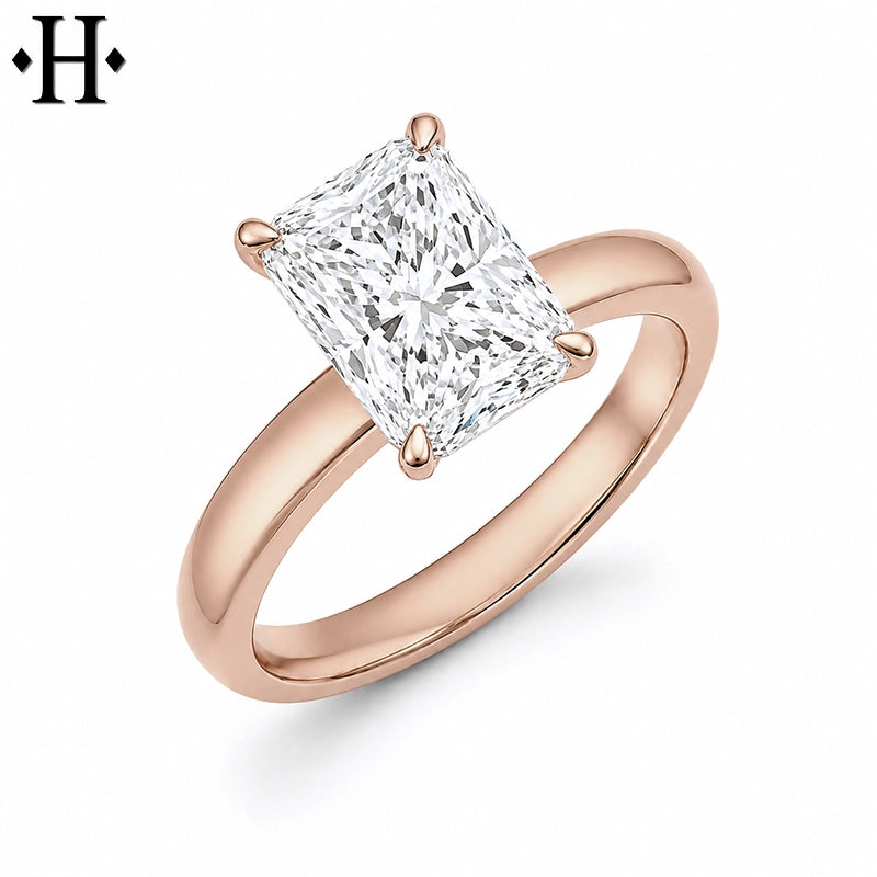 1.50ctr-4.00ctr Radiant Cut Lab Grown Diamond Ring