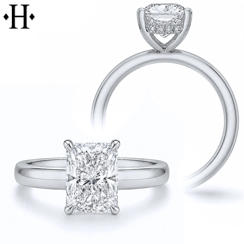 1.50ctr-4.00ctr Radiant Cut Lab Grown Diamond Ring Tailor Made