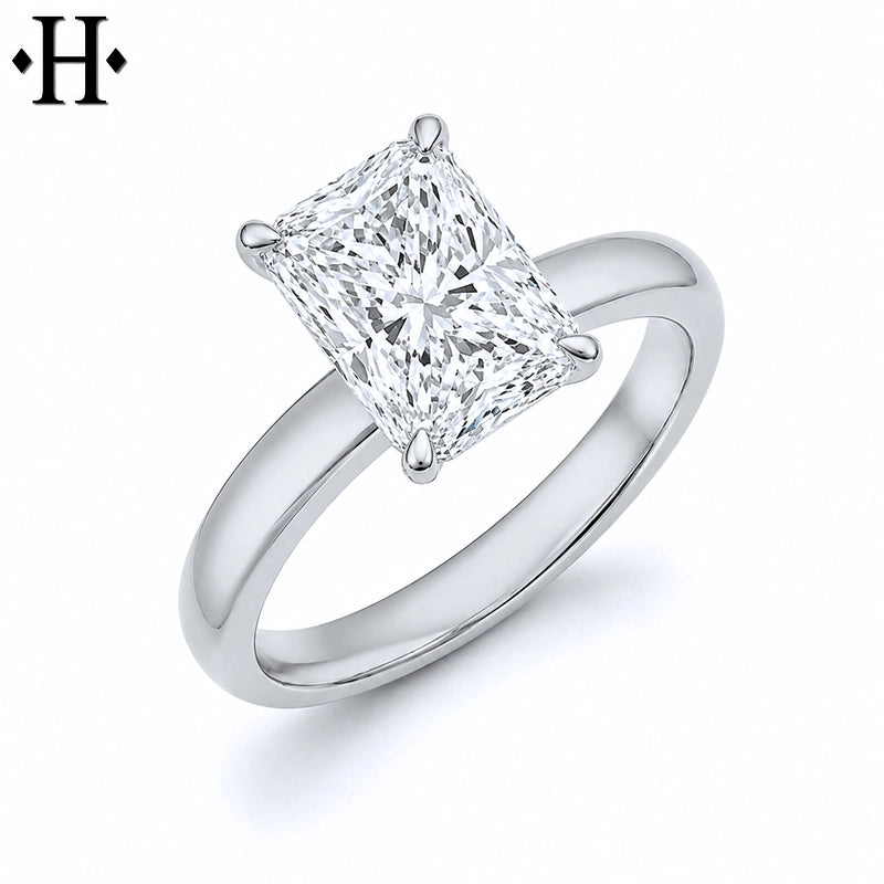 1.50ctr-4.00ctr Radiant Cut Lab Grown Diamond Ring Tailor Made