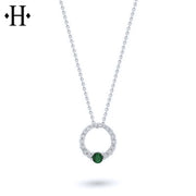 Genuine Emerald & Diamond Necklace