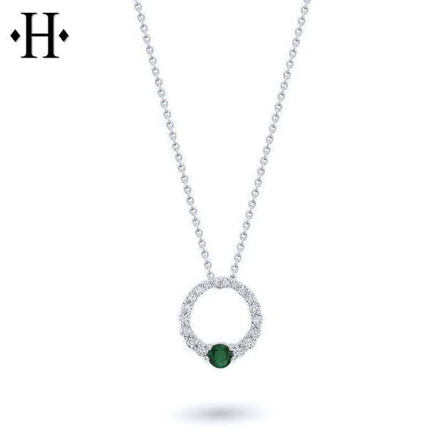 Genuine Emerald & Diamond Necklace