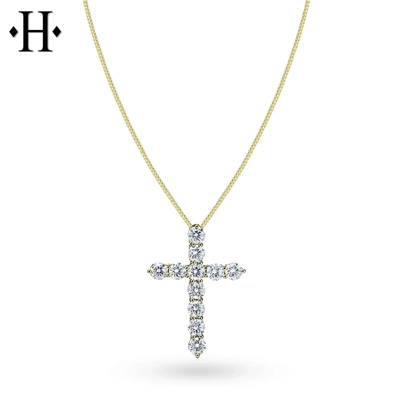 10kt 1.00ctw Lab Grown Diamond Cross Necklace
